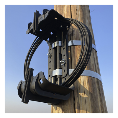 Raqueta para Resguardo de Cable de Fibra Óptica / Diámetro 200 a 450 mm / Instalación en Poste / Resistente a UV / Diseño Aéreo