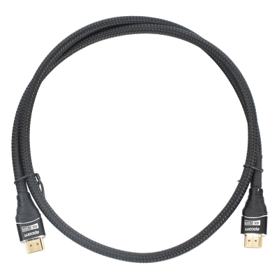 Cable HDMI / 1m (3.28 ft) / 18Gbps / 4K@60Hz / 24K Oro / 30AWG / 7.3mm / Redondo