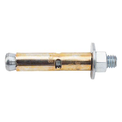 Taquete de Expansión / Cuerda 3/8" (10 mm) / Largo 3" (76 mm) / Carga a Tensión 700 kg / Carga Cortante 490 kg / Broca 1/2" (13 mm)