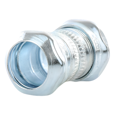 Conector de Compresión / Acero Galvanizado / 3/4 in / Pared Delgada / 10 mm (0.394 in) de Alto