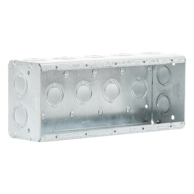Caja Multigang / 5 Gang / Profundidad 2.5 in / 19 Entradas 1/2"-3/4" / Capacidad 79.5 cu. in / Acero Galvanizado