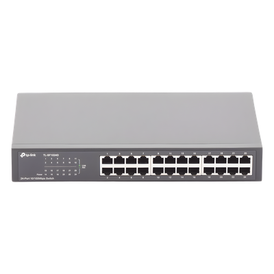 Switch no administrable / 24 puertos 10/100 Mbps / 35.7 Mpps / Escritorio o rack