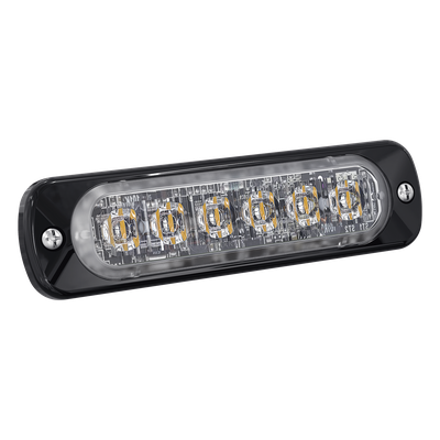 Luz Auxiliar LED / 6 LED / Rojo / Perfil Ultra Bajo 9 mm (0.35 in) / SAE J595 Clase 1 / ECE R65 / IPX7