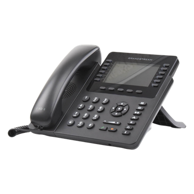 Teléfono IP Empresarial / 12 Líneas / 6 Cuentas SIP / Pantalla LCD Color 4.3 pulgadas / Bluetooth / Dual Gigabit / PoE / 48 Teclas BLF Programables
