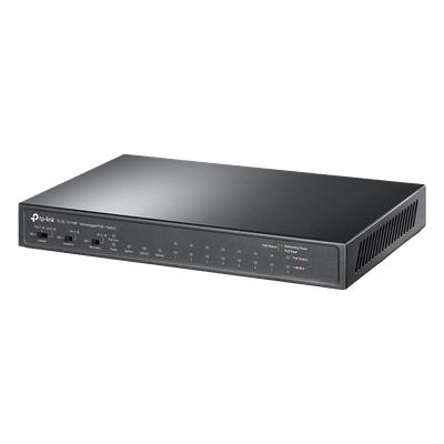 Switch PoE+ No Administrable de Escritorio / 11 Puertos / 8x PoE+ 10/100 Mbps / 2x Gigabit / 1x SFP / Presupuesto 124 W / Alcance Extendido 250 m / 0.56 x 0.32 x 0.09 ft