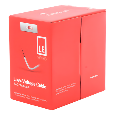 Cable para Alarma / 2x22 AWG / CCA / PVC Retardante a la Flama / Bobina 305 m (1000 ft) / Blanco