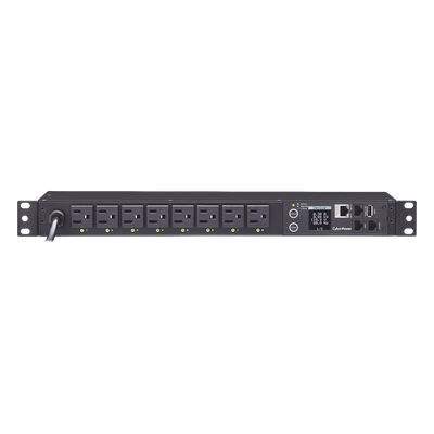 PDU Switchable / 8 Salidas NEMA 5-15R / Entrada 120 Vca NEMA 5-15P / Horizontal 19in / 1UR / Control Remoto por Red / Daisy Chain