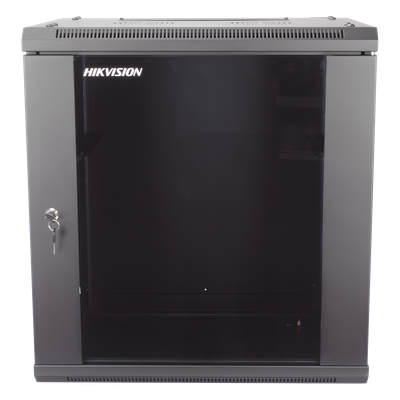 Gabinete de Pared y Piso / 12U Rack 19" / Cristal Templado / Carga 40 kg / Laterales Desmontables / 600 x 635 x 450 mm (23.6 x 25 x 17.7 in)