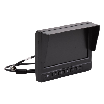 Monitor LCD Vehicular / 7 Pulgadas / 800x480 / 3 Canales de Video / Conector Aviación 4 Pines / -20°C a 70°C / 12 VCC
