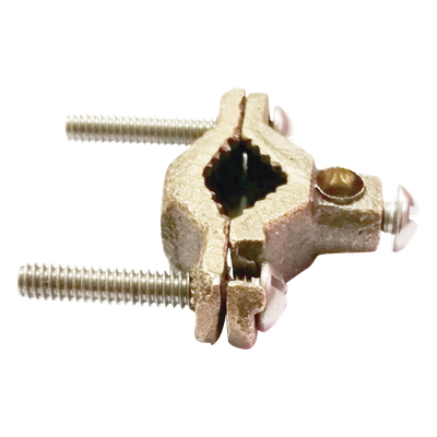 Conector Tubo a Cable / Bronce 100% / Tubo hasta 1 1/4 in (31.75 mm) / Cable 4 AWG / Aterrizaje Torres TZ / Sin Soldadura