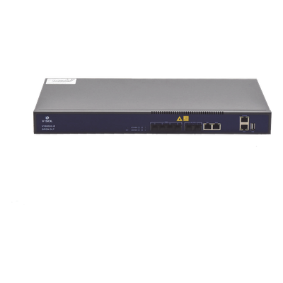 OLT / 4 Puertos GPON / 2 GE + 2 SFP+ Uplink / 512 ONUs / Rack 1U / 17.4 x 12.6 x 1.7 in