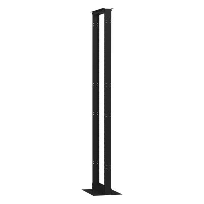 Rack 2 Postes / 45 UR / 19" EIA-310D / Carga 460 kg / Base L Anclaje a Piso / Acero Calibre 11 y 14