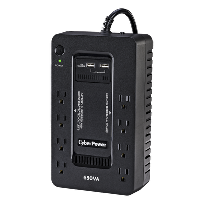 UPS Standby / 650 VA / 390 W / 8 Tomas NEMA 5-15R / 3 Tomas ECO / Protección 526 J / LCD Multifunción