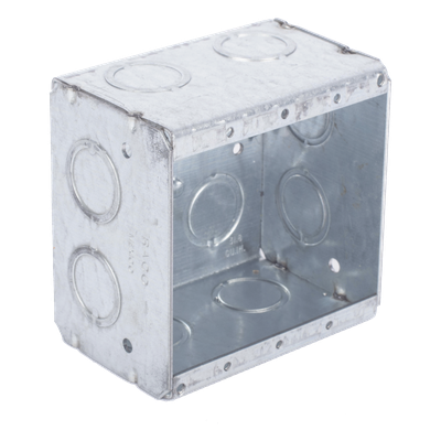 Caja Multigang / 2 Gangs / 2.5 in (6.35 cm) Profundidad / 12 Entradas 1/2-3/4 in (1.27-1.91 cm)