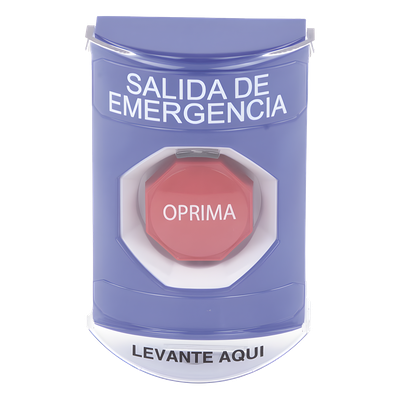Botón de Salida de Emergencia / Tapa Protectora de Policarbonato / Restablecimiento con Llave / Sello Hermético 3R / Rango -40°C a 121°C