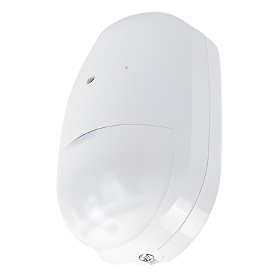 Sensor de Movimiento PIR y Ruptura de Cristal Inalámbrico / Detección PIR 12 m (39.4 ft) / Cobertura 85.9° / Ruptura de Cristal 8 m (26.2 ft) / 120° / Inmunidad a Mascotas 30 kg (66 lb) / Batería 4 Años / AX PRO