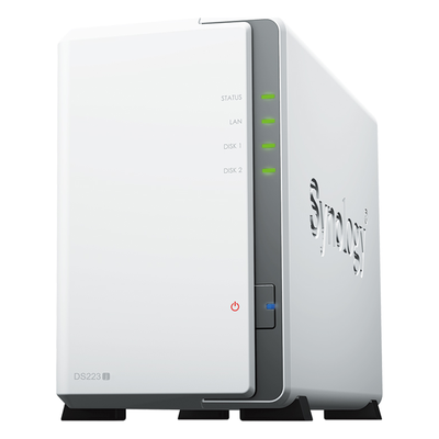NAS de 2 Bahías / CPU 4 Núcleos 1.7 GHz / 1 GB DDR4 / LAN 1GbE / USB 3.2 Gen 1 / RAID 0, 1, JBOD, SHR