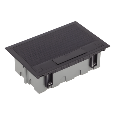 Caja de Piso Falso / 4 Módulos Dobles / Profundidad Ajustable 90-120 mm (3.54-4.72 in) / IK08 / +125 °C / Tapa Embellecedora