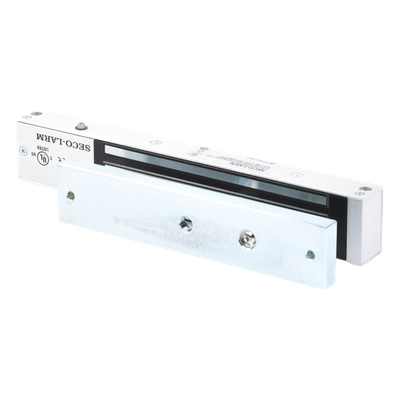 Chapa Magnética Electromagnética / 600 lb (272 kg) / 12/24 VDC Seleccionable / Sensor de Estado de Unión / LED / Uso Interior
