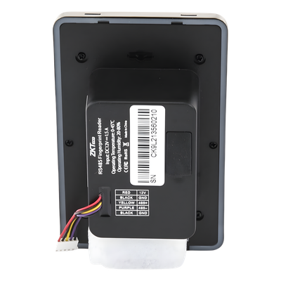 Lector Esclavo de Huella y Proximidad / RS-485 / IP65 / Acero Inoxidable / -10°C a 45°C / 125 kHz RFID / 4.76 x 3.04 x 1.50 in
