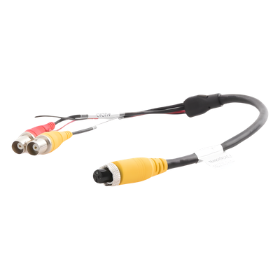 Cable Adaptador para MDVR / Conector Aviación 4 Pines a BNC / Video, Audio y Alimentación / 40 cm (15.7 in)