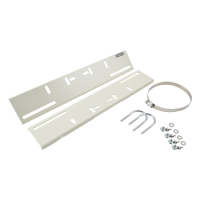 Montaje de Poste / Abrazaderas 3' a 5' / Acero Calibre 16 / 394 x 73 x 12 mm / Ajustable 200-370 mm