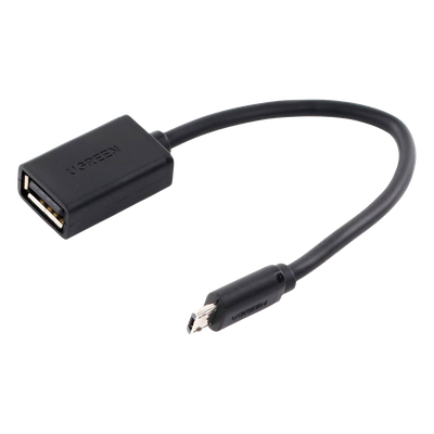 Adaptador OTG / Micro USB Macho a USB 2.0 A Hembra / 480 Mbps / 10 cm / Plug & Play