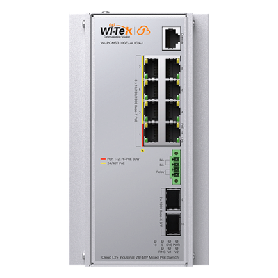 Switch Industrial Administrable / 8 Puertos PoE Gigabit / 2 SFP / 240 W / -40 a 80 °C / 6 kV Protección