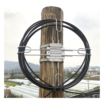 Raqueta de Almacenamiento de Cable / Poste 300-600 mm / 1-2 ft / Cable ADSS 10-14 mm / Aluminio y Acero Inoxidable