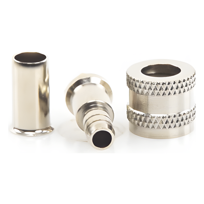 Conector Mini UHF Macho / 50 Ohm / Anillo Plegable / RG-58/U, RG-142/U / Níquel, Oro, Delrin