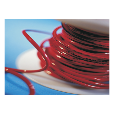 Cable Detector de Calor Lineal / Temperatura Fija 68°C / 152 m (499 ft) / Nylon Rojo Exterior / Conductores Tri-metálicos / Guía Acerada