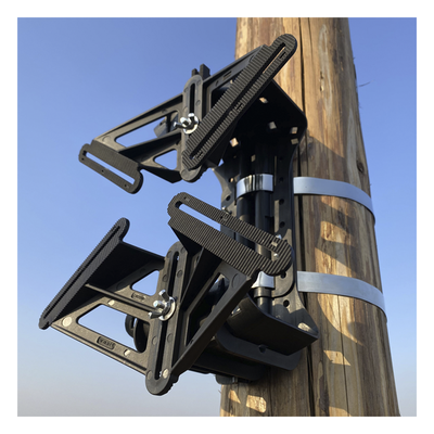Bracket de Montaje / Bastidor en X / 4 Puntos de Fijación / Compatible 90% Cajas de Empalme / Plástico UV / 2 Piezas