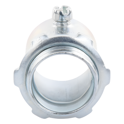 Conector para Tubo / 1" (25 mm) / Pared Delgada / Tornillo Americano / Galvanizado / Etiqueta Verde