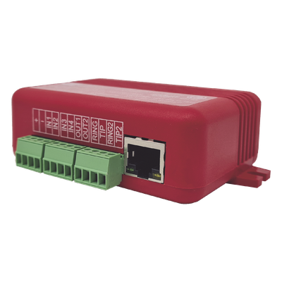 Comunicador Dual para Panel de Incendio / 4G LTE-M + Ethernet / 4 Entradas Contact-ID / 2 Salidas de Voltaje / UL 864 / CSFM 7300