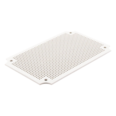 Placa Interna para Gabinete IP65 / ABS Resistente a Impactos / 250 x 160 mm / Instalación Torre, Poste o Pared / Optimizada para PoE y Baterías