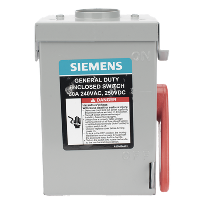 Interruptor de Seguridad / 240Vca / 2 Polos / 30A / NEMA 3R / Doble Ruptura Visible / Sin Portafusibles / 100kAIC