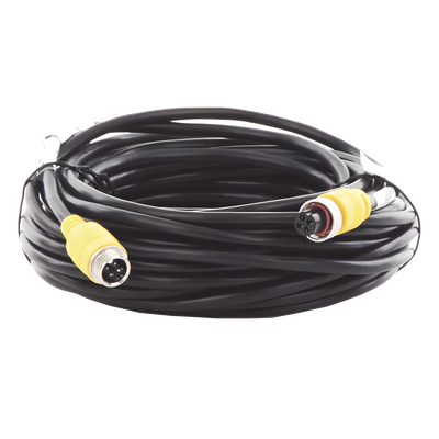 Cable Extensor Vehicular / 11 m (36.1 ft) / Conector Aviación / Video Audio Alimentación / Analógico y AHD / 5.5 mm Diámetro