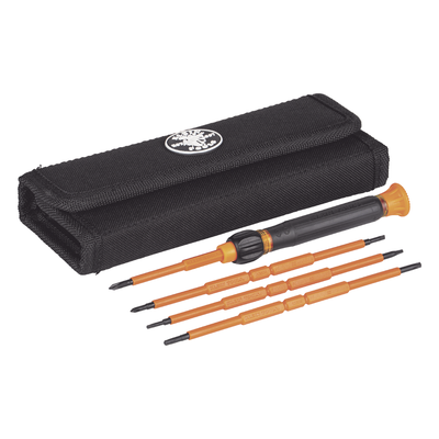 Juego de Desarmadores de Precisión / Aislamiento 1000V / 8 Puntas Intercambiables / Mango Cushion-Grip / ASTM F1505-2021