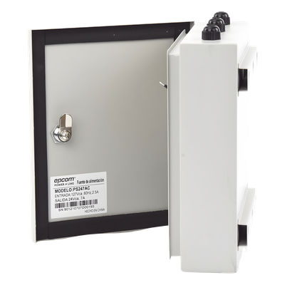 Fuente de Poder para Domos PTZ / 24 VCA @ 7A / 170W / IP65 / 127 VCA Entrada / 0.82 x 0.69 x 0.30 pies