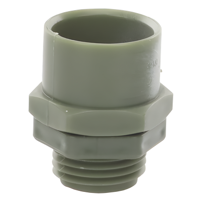 Conector Conduit PVC Ligero / 1/2" (13 mm) / Casquillo Termoformado Integrado / Autoextinguible / NMX-E-012-SCFI / NMX-E-031