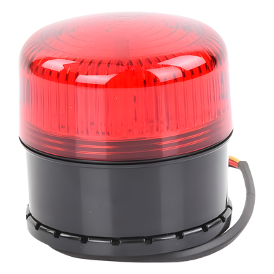 Microcontrolador SELECT-ALERT / Sirena-Estrobo / 32 Tonos / 8 Patrones LED / Policarbonato / IP66 / -40°C a 121°C / 12-24V CD o 9V CD / Rojo