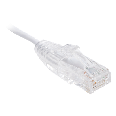 Cable de Parcheo Slim UTP / Cat6 / 2 m (6.56 ft) / 28 AWG / Blanco / 10 Gbps