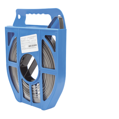 Fleje de Acero Inoxidable / 5/8 pulgadas / 0.70 mm / 30.5 m (100 ft) / Tensión 6.1 kN / Bobina 2.76 kg