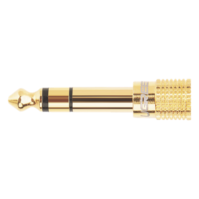Adaptador de Audio / Conversión 3.5 mm a 6.3 mm / Conectores Chapados en Oro / Diseño Antideslizante 360° / Plug & Play