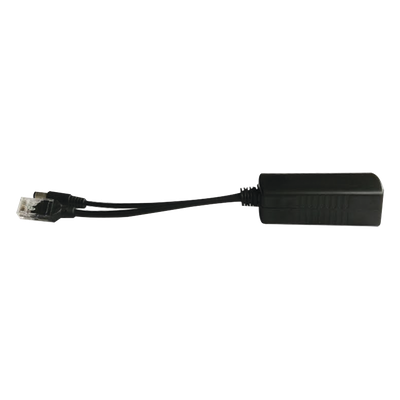 Divisor PoE Pasivo / 48-55 Vcc a 12 Vcc / 2 A / 10/100 Mbps / Alcance 120 m (393.7 ft) / Aislado / IEEE 802.3af