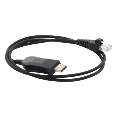Cable Programador USB / Conector USB-A a RJ45 / Longitud 1 m (3.3 ft) / Compatible Windows 98 a Server 2022 / PU Negro Alta Durabilidad