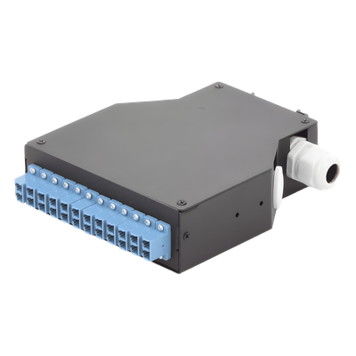 Distribuidor de Fibra Óptica / Riel DIN / 12 Acopladores LC/UPC Duplex / Monomodo / 24 Fusiones / 4 x 12.6 x 14.2 cm (1.57 x 4.96 x 5.59 in)