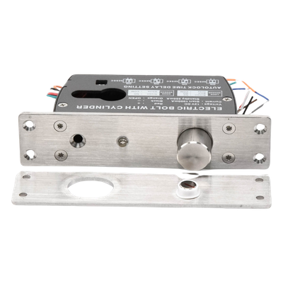 Cerradura de Perno Eléctrica / 2000 kg de Fuerza de Sujeción / Fail Safe 12 VCC / Temporizador 0-9 s / Sensor de Puerta NO/NC/COM / 500000 Ciclos