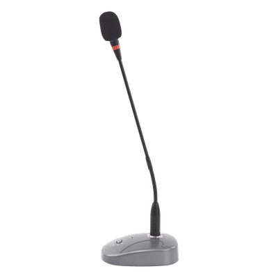 Micrófono de Escritorio / Condensador de Alta Sensibilidad / Respuesta 20-12 kHz / 2 Tonos de Timbre / Conector XLR y TRS / Alimentación Dual