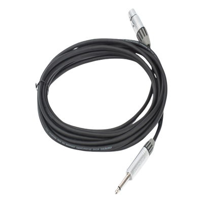 Cable de Audio / XLR 3 Polos Hembra a Plug 1/4 in Mono / Longitud 5 m (16.4 ft) / Conectores Seetronic Serie M / Blindado